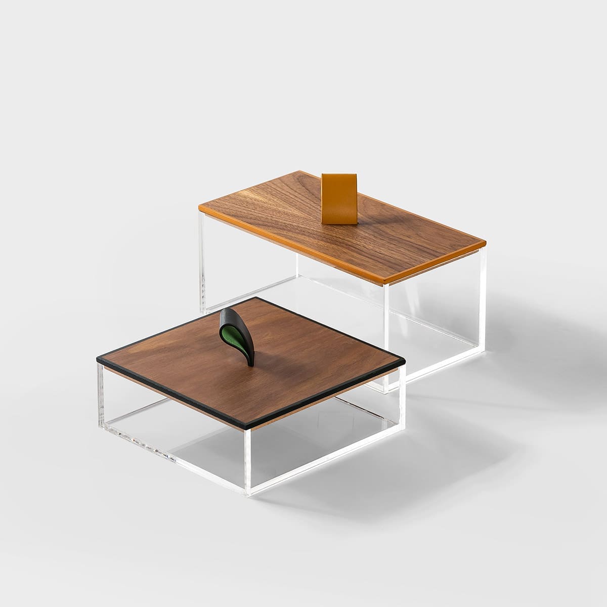 Rectangle Leather Handle Box