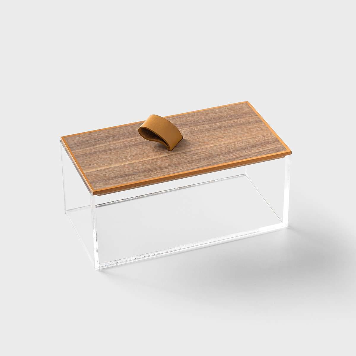 Rectangle Leather Handle Box