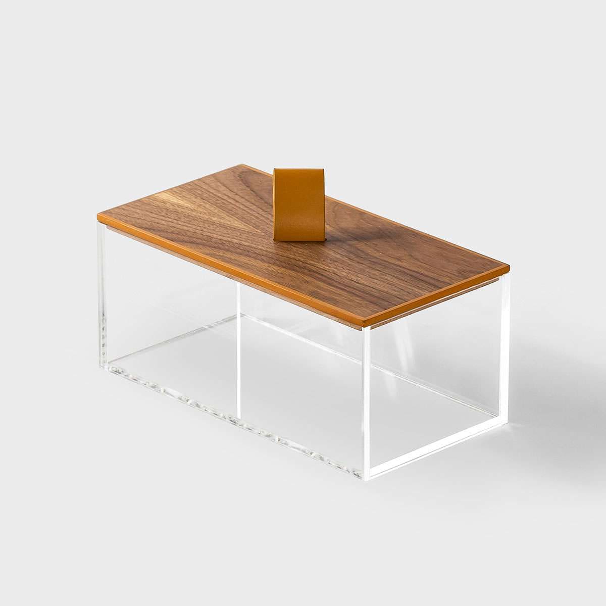 Rectangle Leather Handle Box